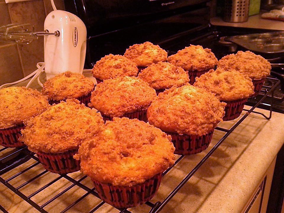 banana muffins on a rack